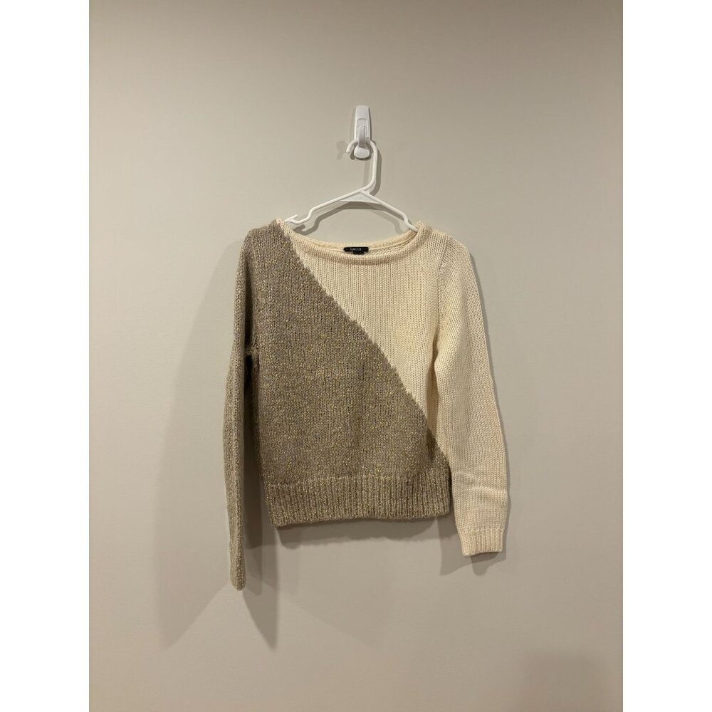 Raoul Diagonal Color Block Sweater Wool Mohair Cashmere Blend Women's size Small